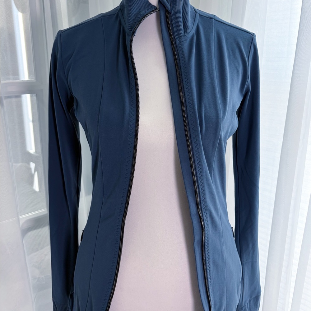 Athleta Navy Full-Zip Jacket